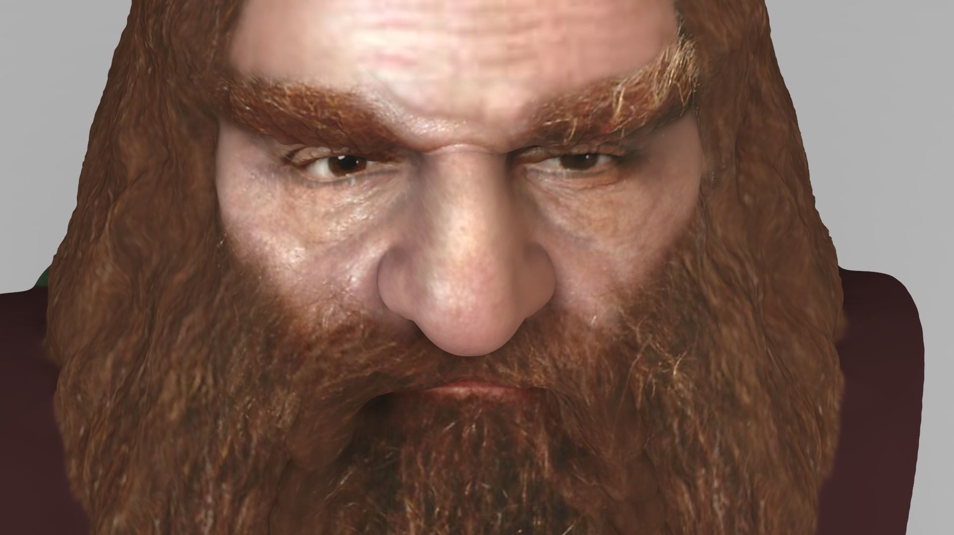 Gimli Lord of the Rings bust full color 3D printing ready 3D print model_2
