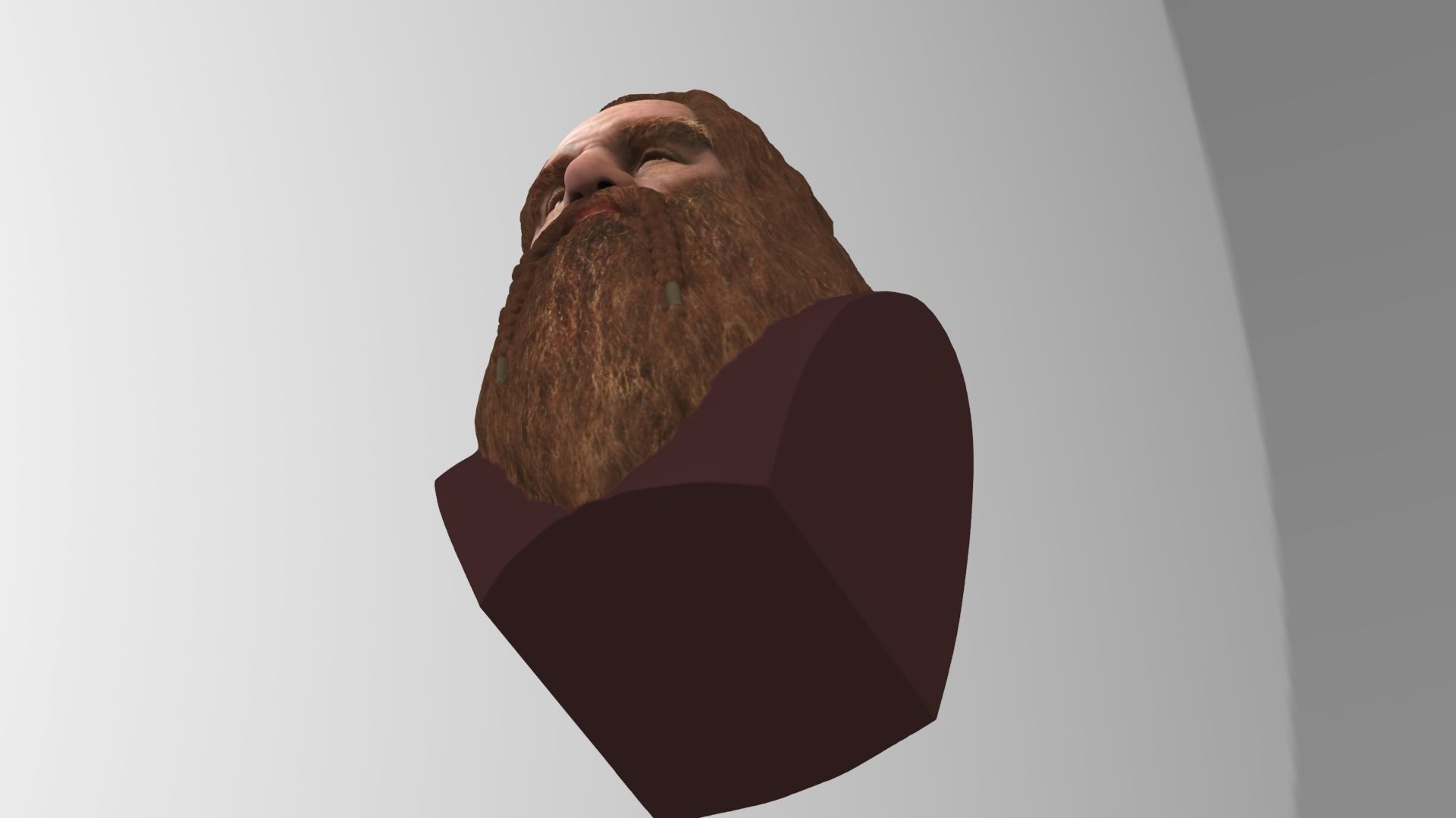 Gimli Lord of the Rings bust full color 3D printing ready 3D print model_16