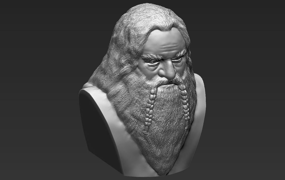 Gimli Lord of the Rings bust full color 3D printing ready 3D print model_35