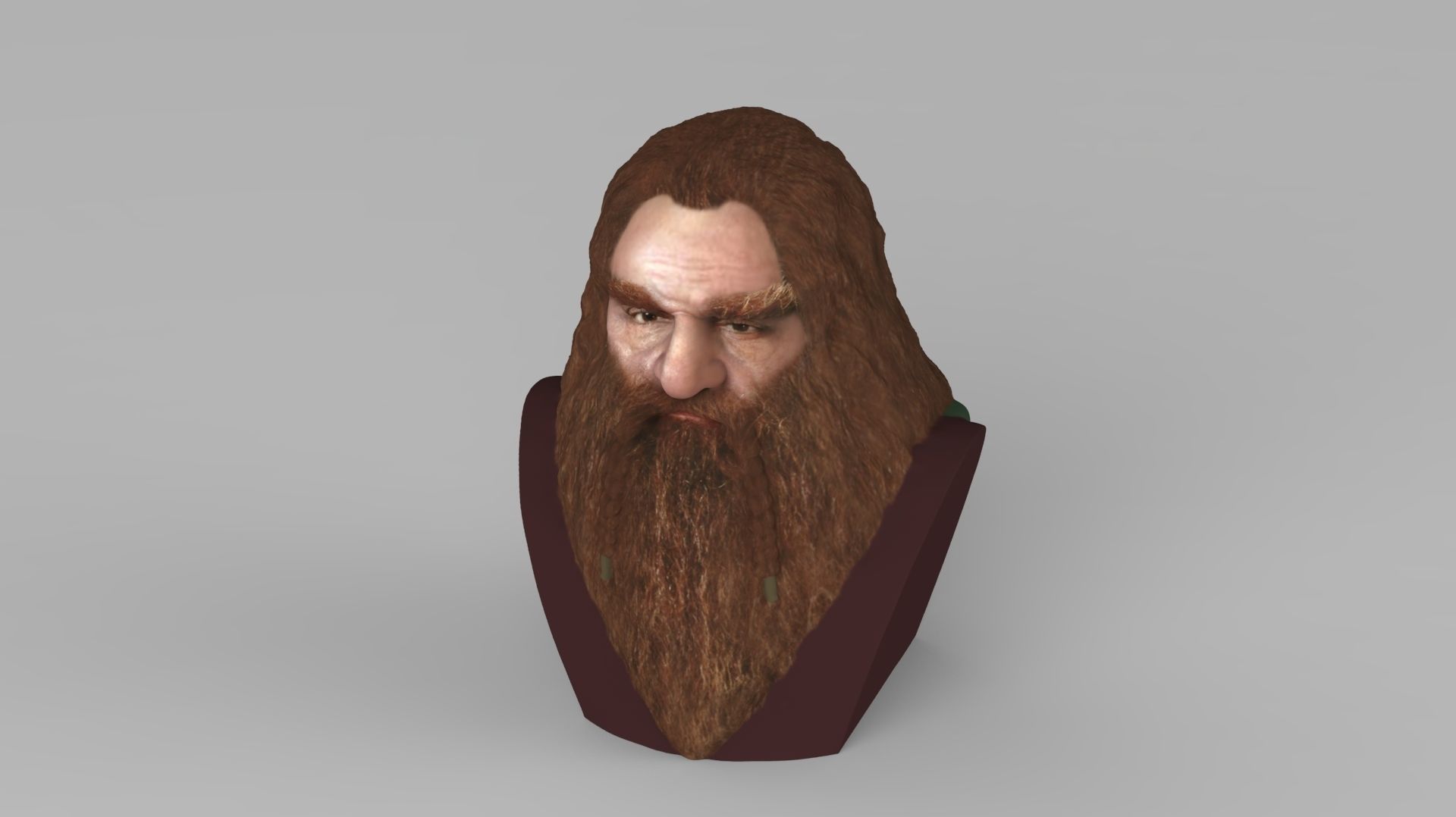 Gimli Lord of the Rings bust full color 3D printing ready 3D print model_17