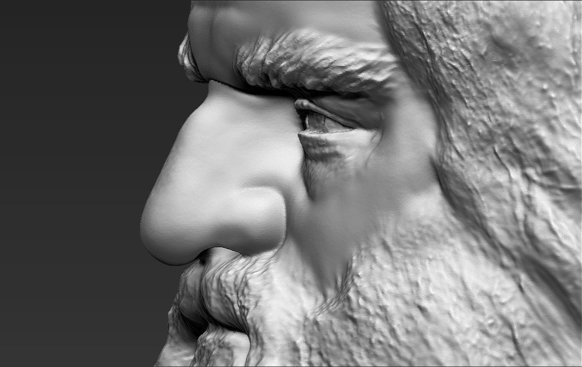 Gimli Lord of the Rings bust full color 3D printing ready 3D print model_43