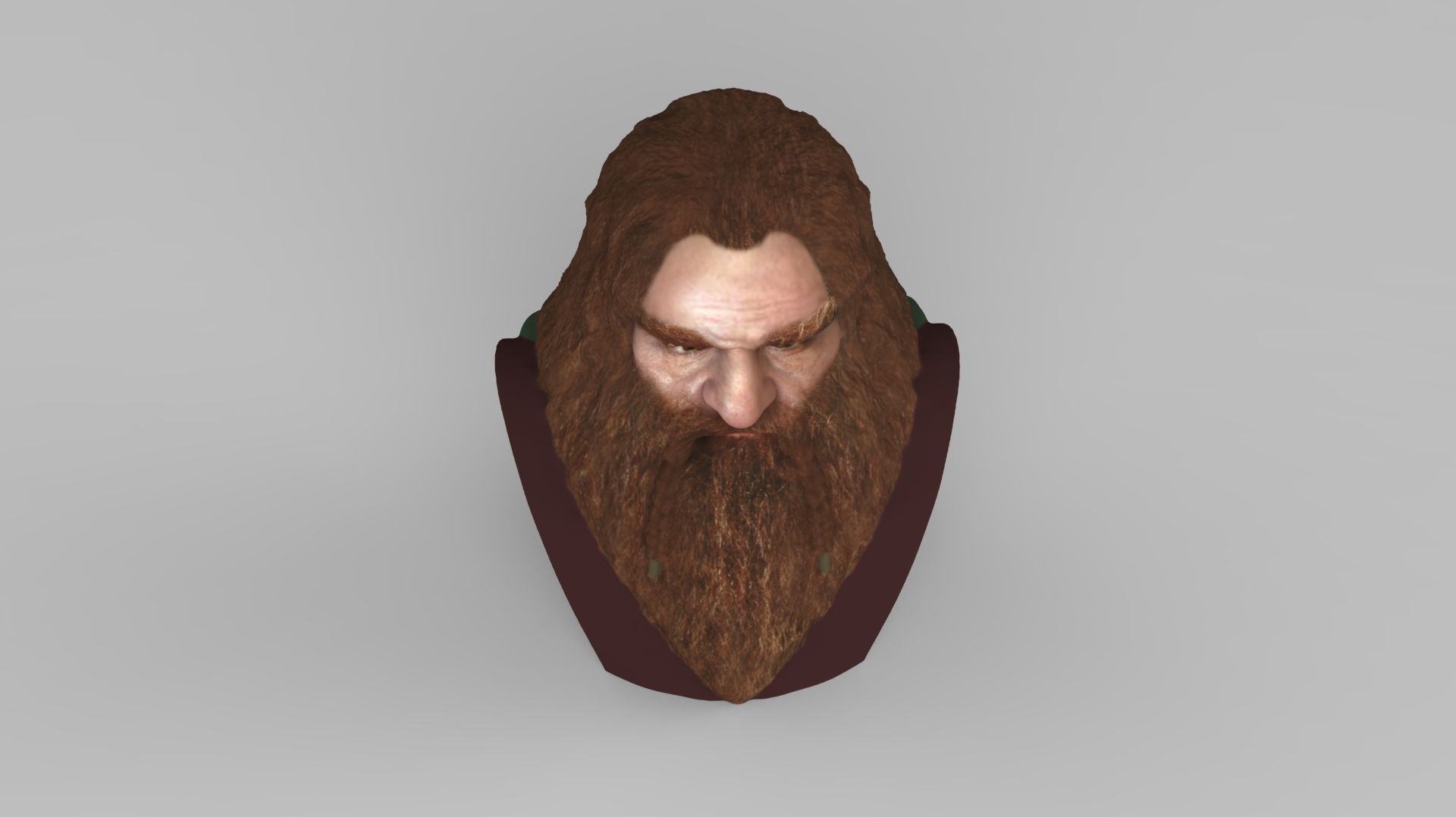 Gimli Lord of the Rings bust full color 3D printing ready 3D print model_18