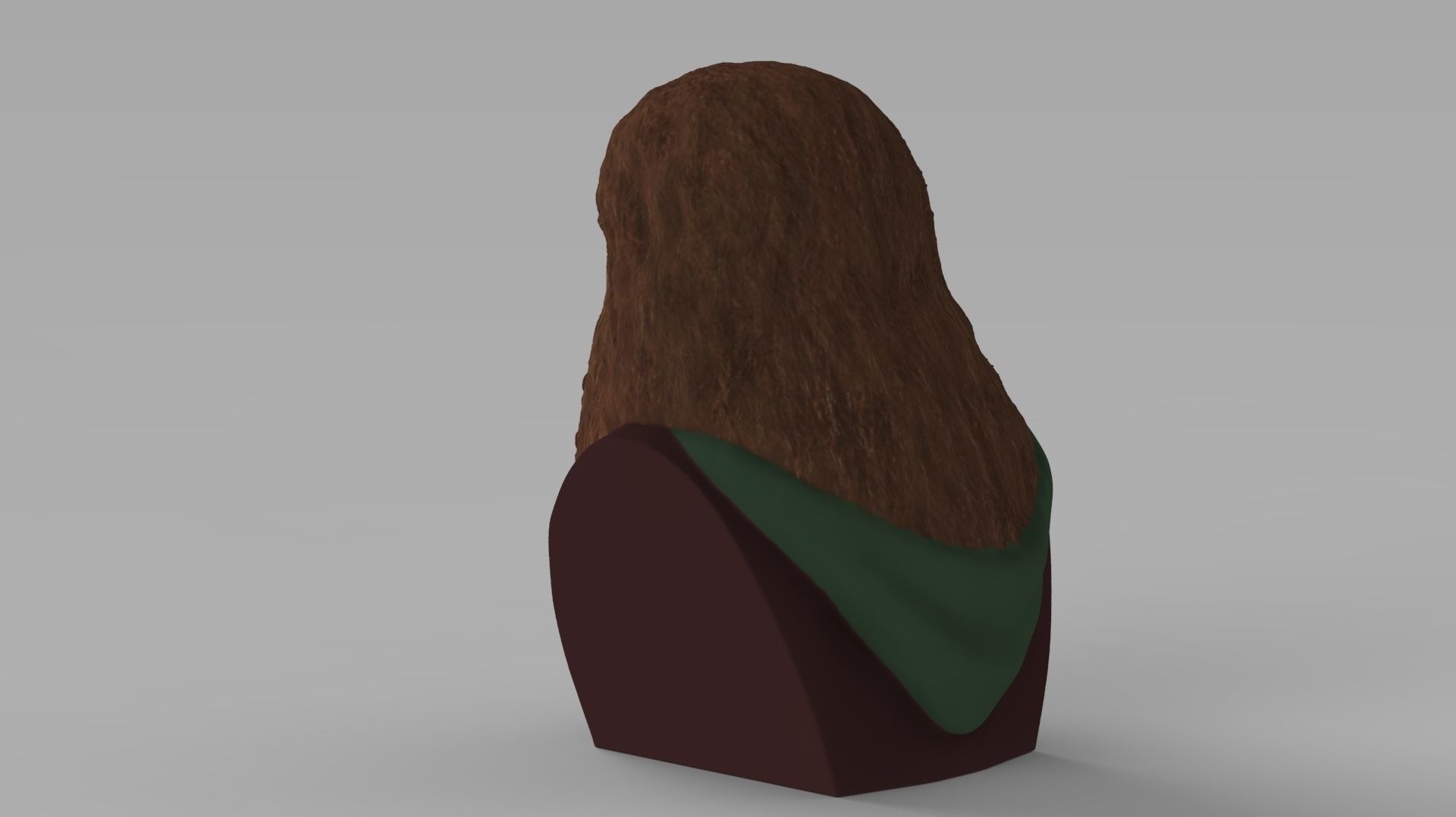 Gimli Lord of the Rings bust full color 3D printing ready 3D print model_9