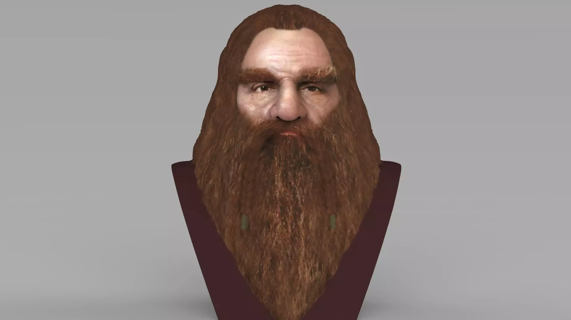 Gimli Lord of the Rings bust full color 3D printing ready 3D print model_0