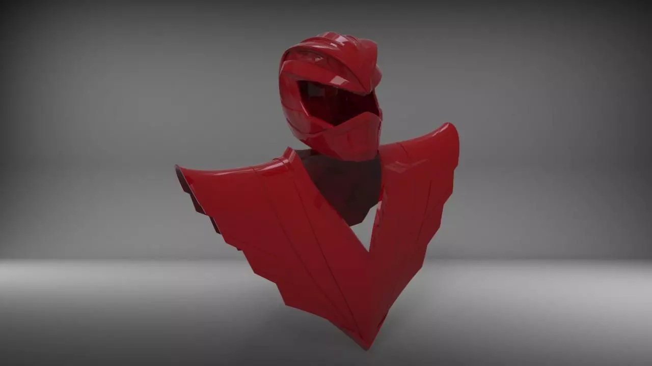 Ryu Ranger helmet chestplate street fighter andpower rangers Free 3D print model