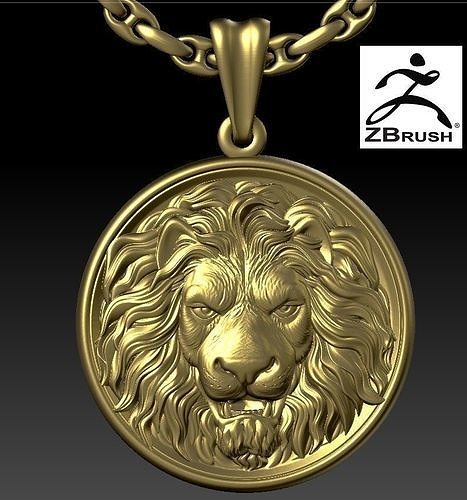 lion  head pendant  3D print model
