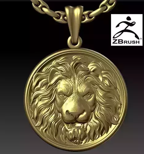 lion  head pendant  3D print model