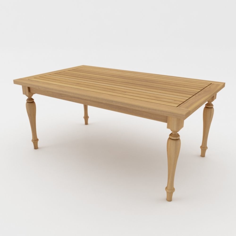 Javanese Sofa Set Low-poly 3D model_7