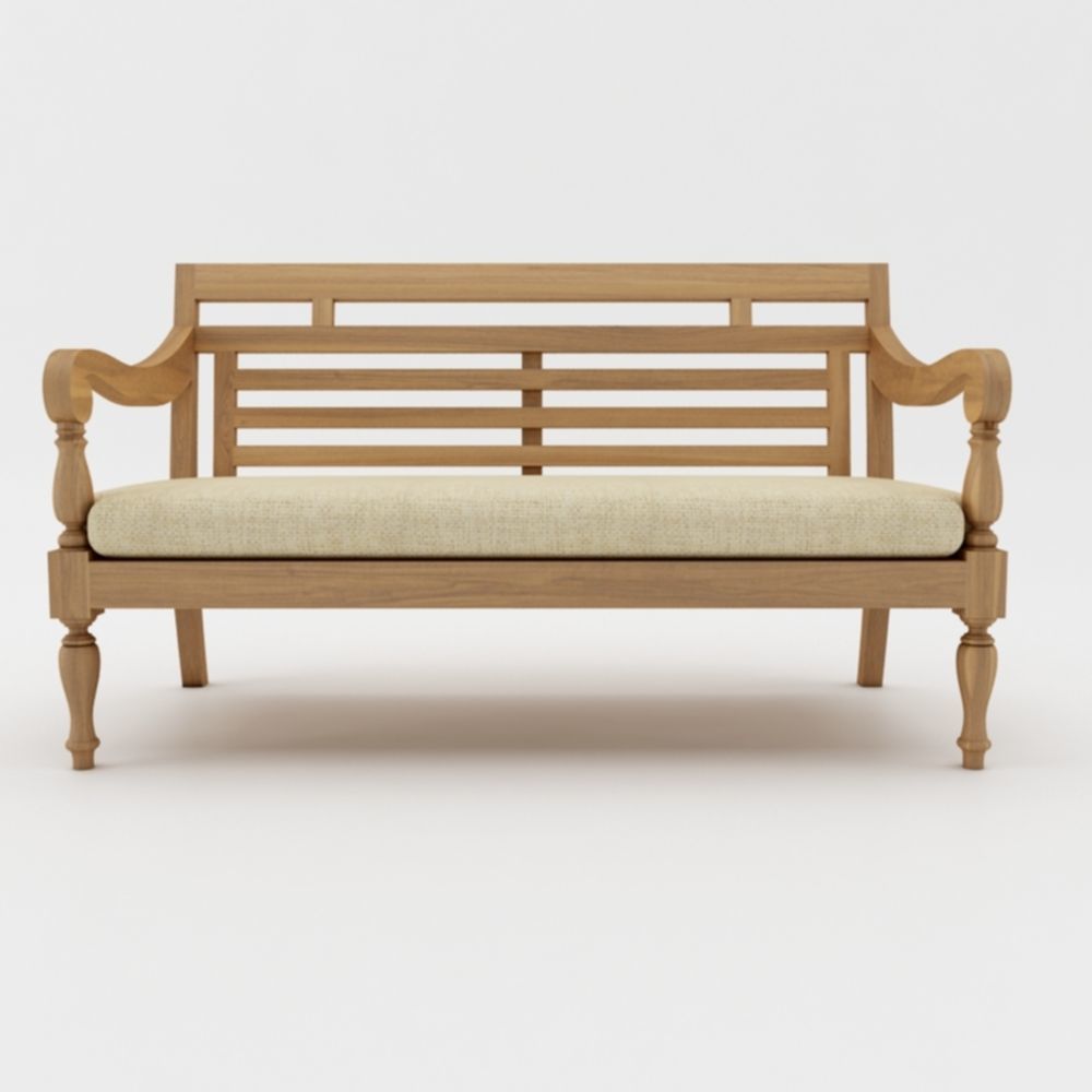 Javanese Sofa Set Low-poly 3D model_1