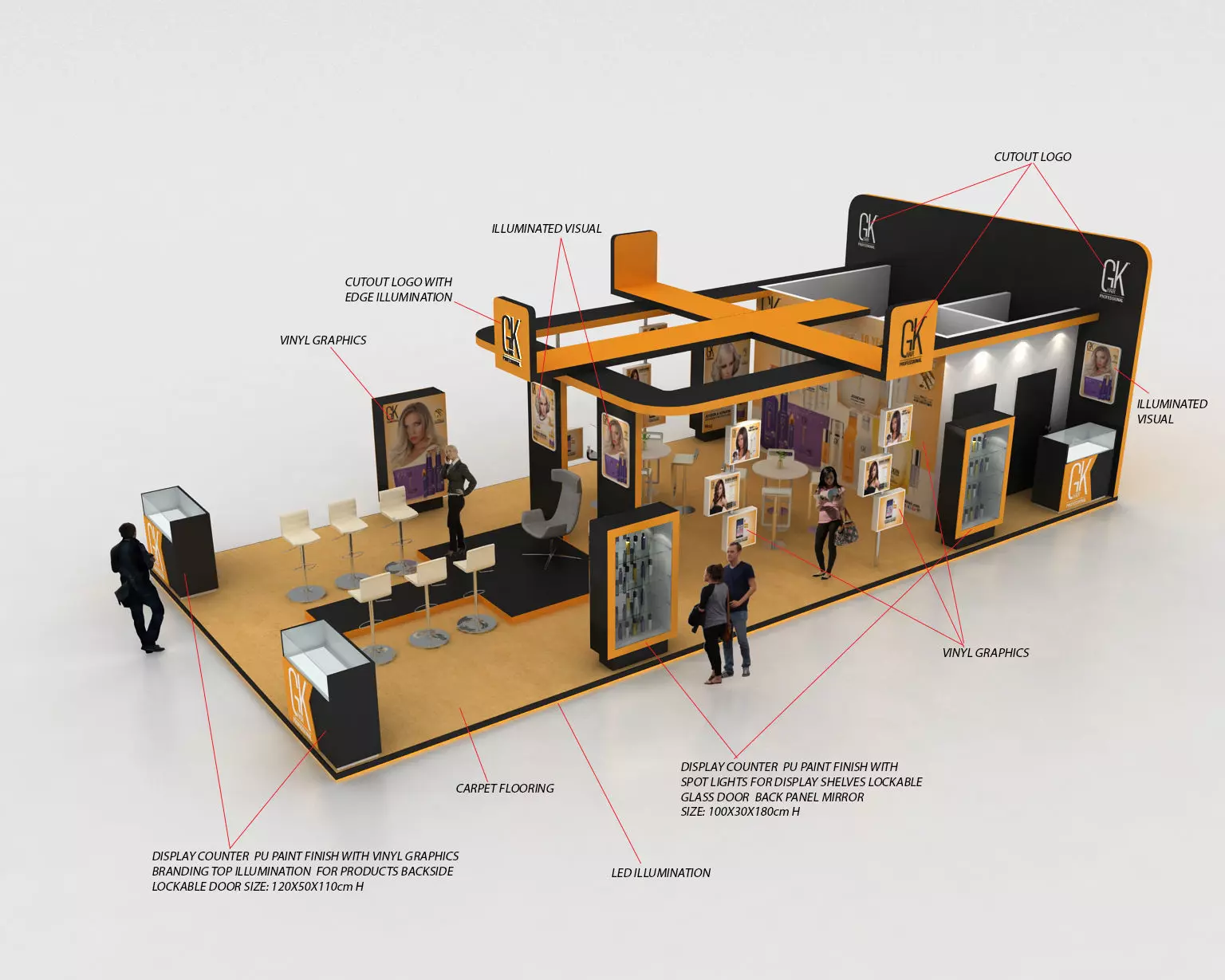 13x6 meter exhibition stand 3D model_0