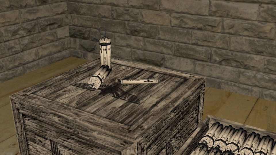 German WW2 TNT Crate Low-poly 3D model_4