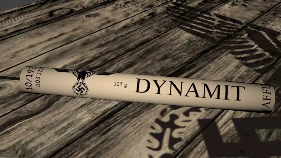 German WW2 TNT Crate Low-poly 3D model_0