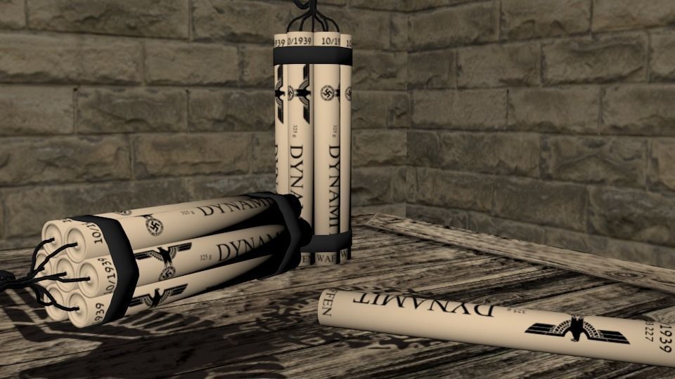 German WW2 TNT Crate Low-poly 3D model_3