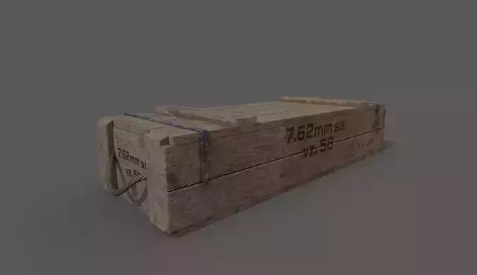 AK-47 wood box 3D model