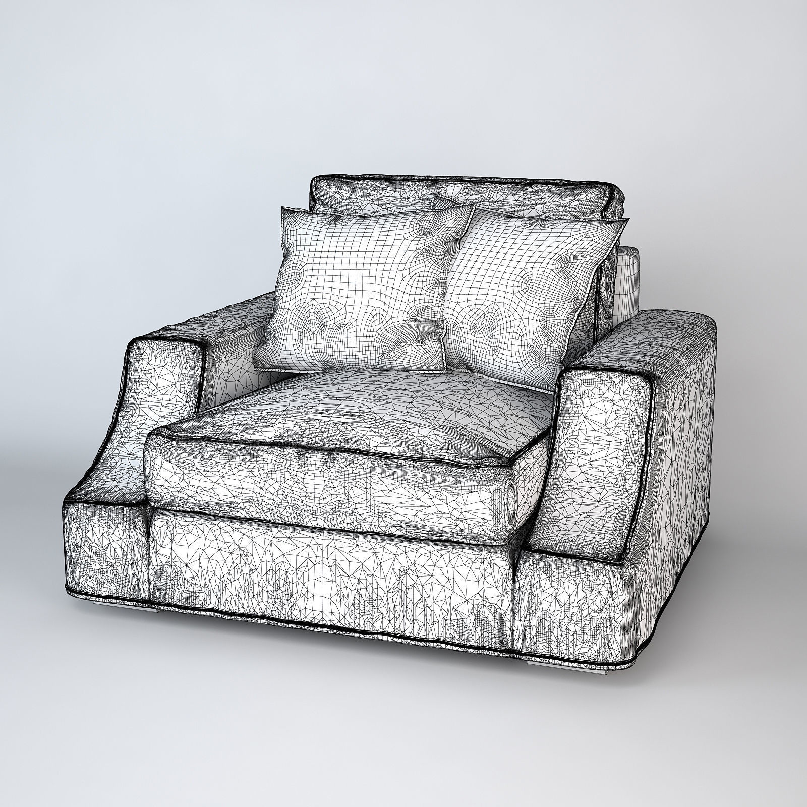 Giorgetti Armchair 3D model_2