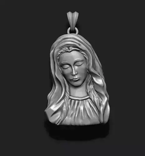 Holy Mary pendant 3D print model