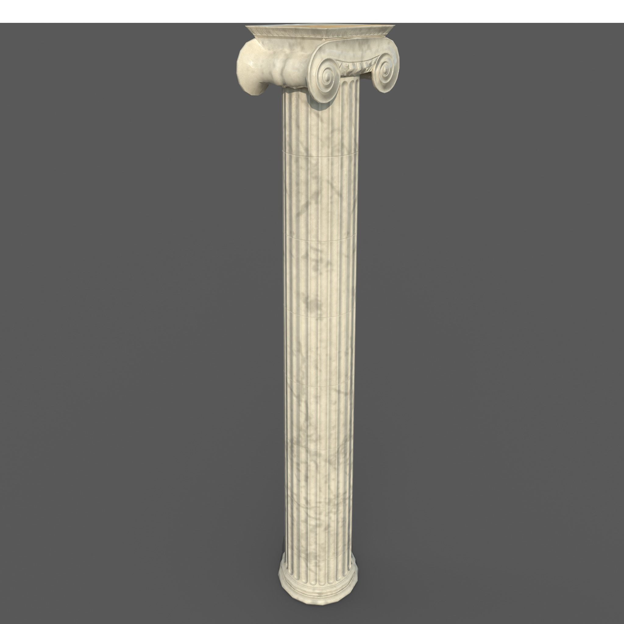 Ionic column Low-poly 3D model_2