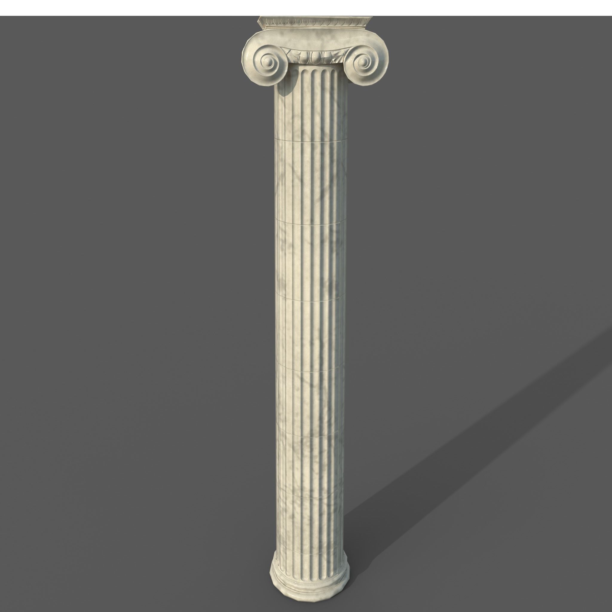 Ionic column Low-poly 3D model_1