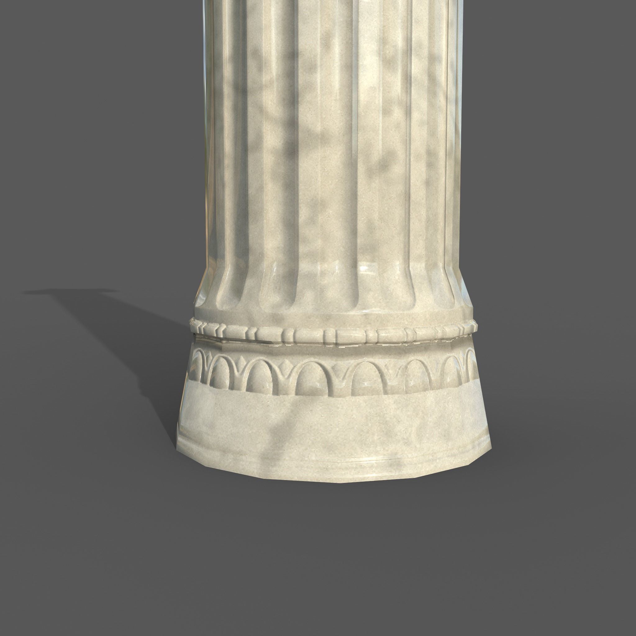 Ionic column Low-poly 3D model_2