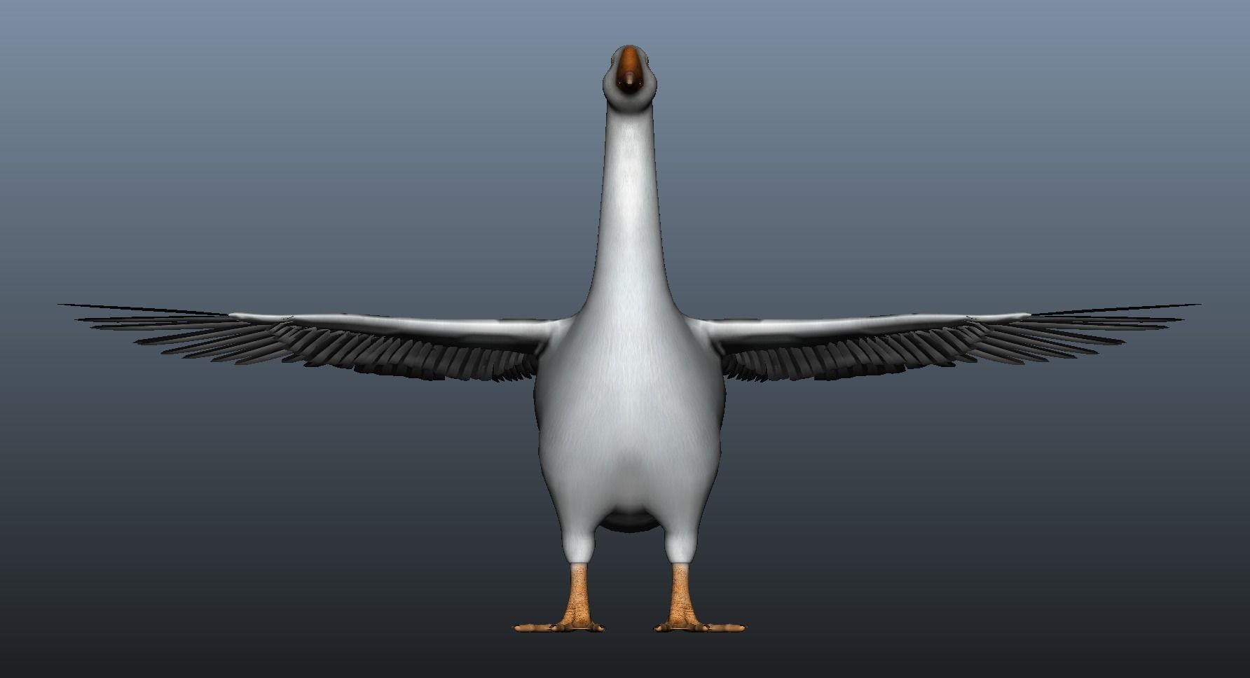 Modal Goose Low-poly 3D model_6