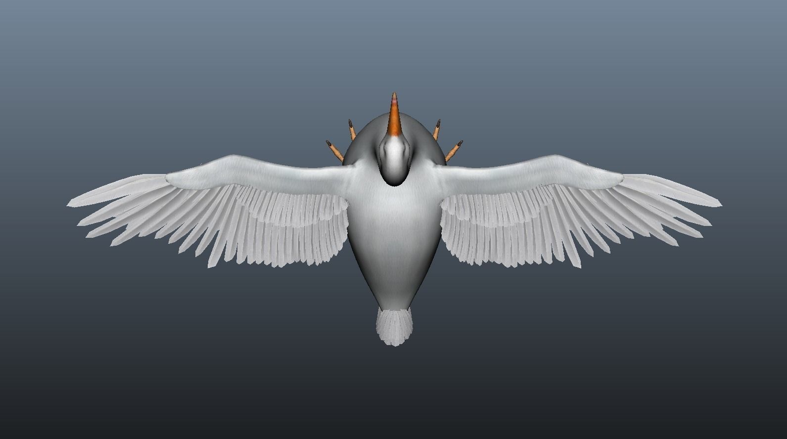 Modal Goose Low-poly 3D model_12