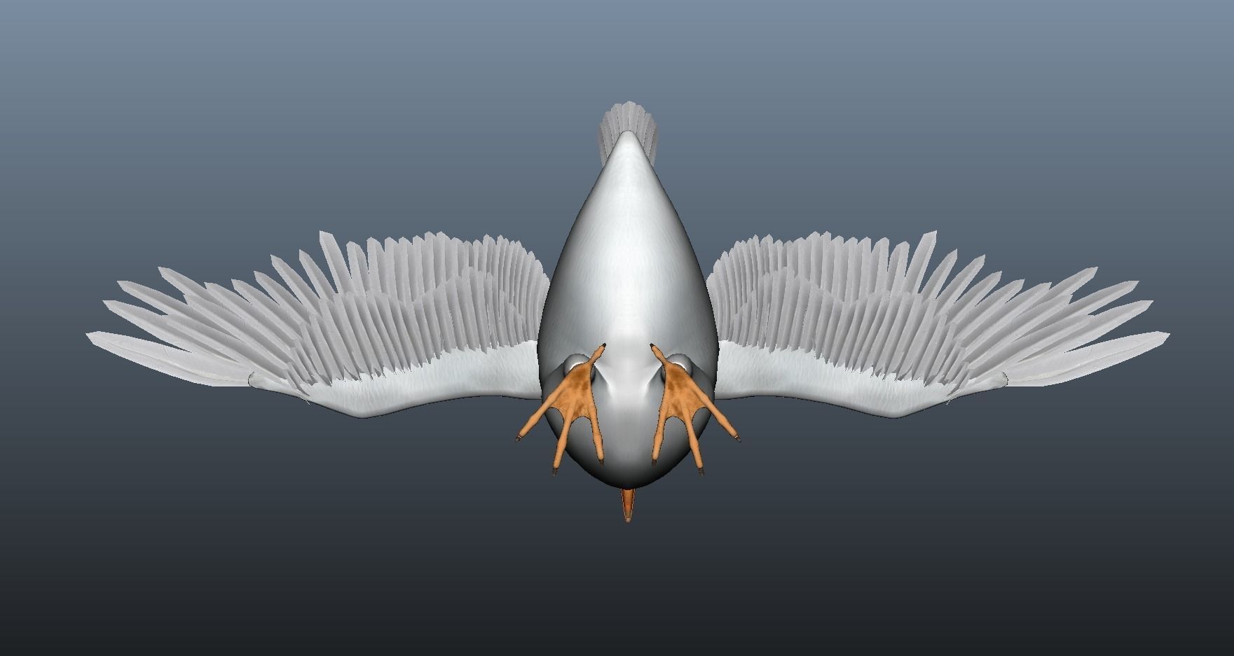 Modal Goose Low-poly 3D model_13