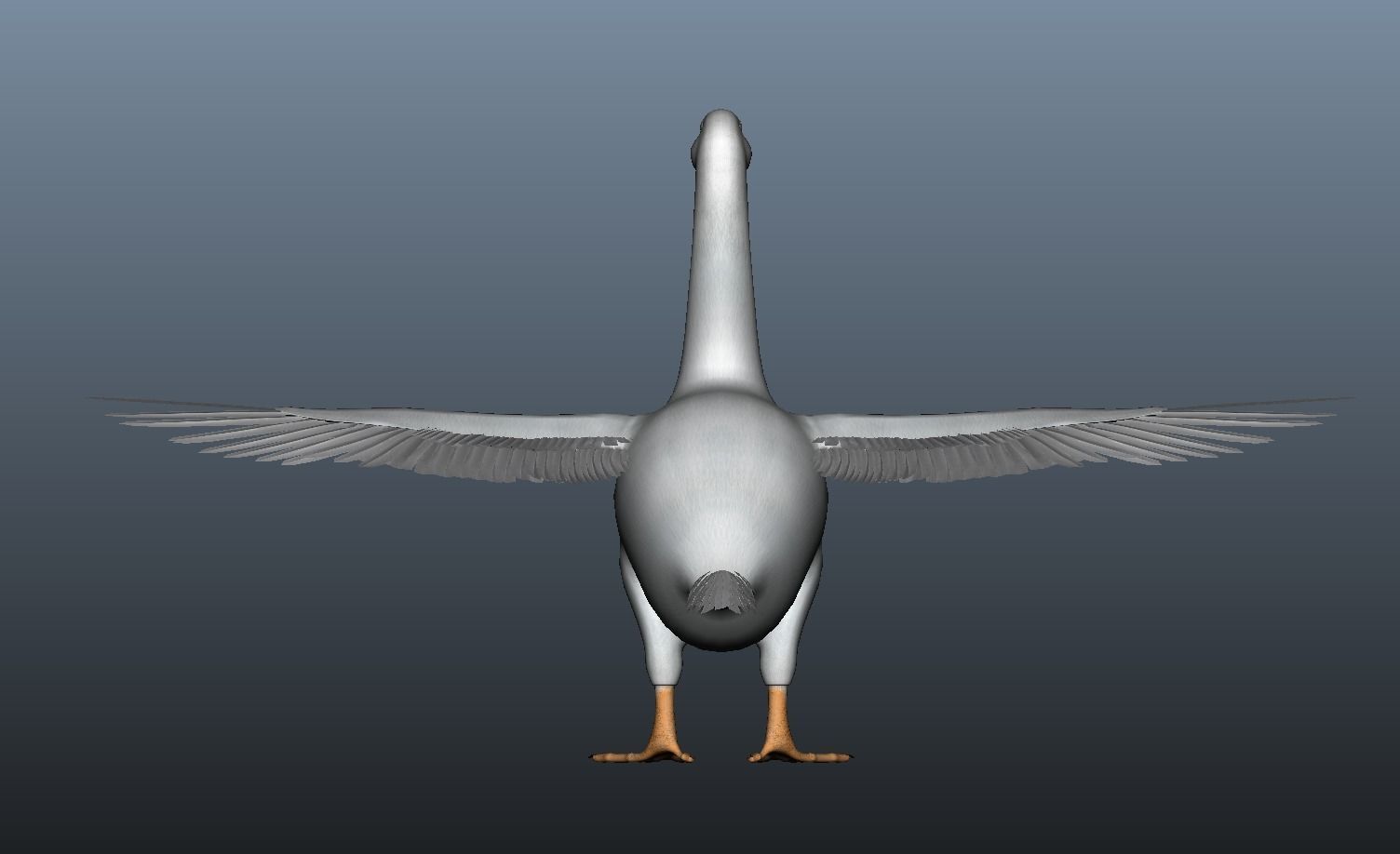 Modal Goose Low-poly 3D model_9