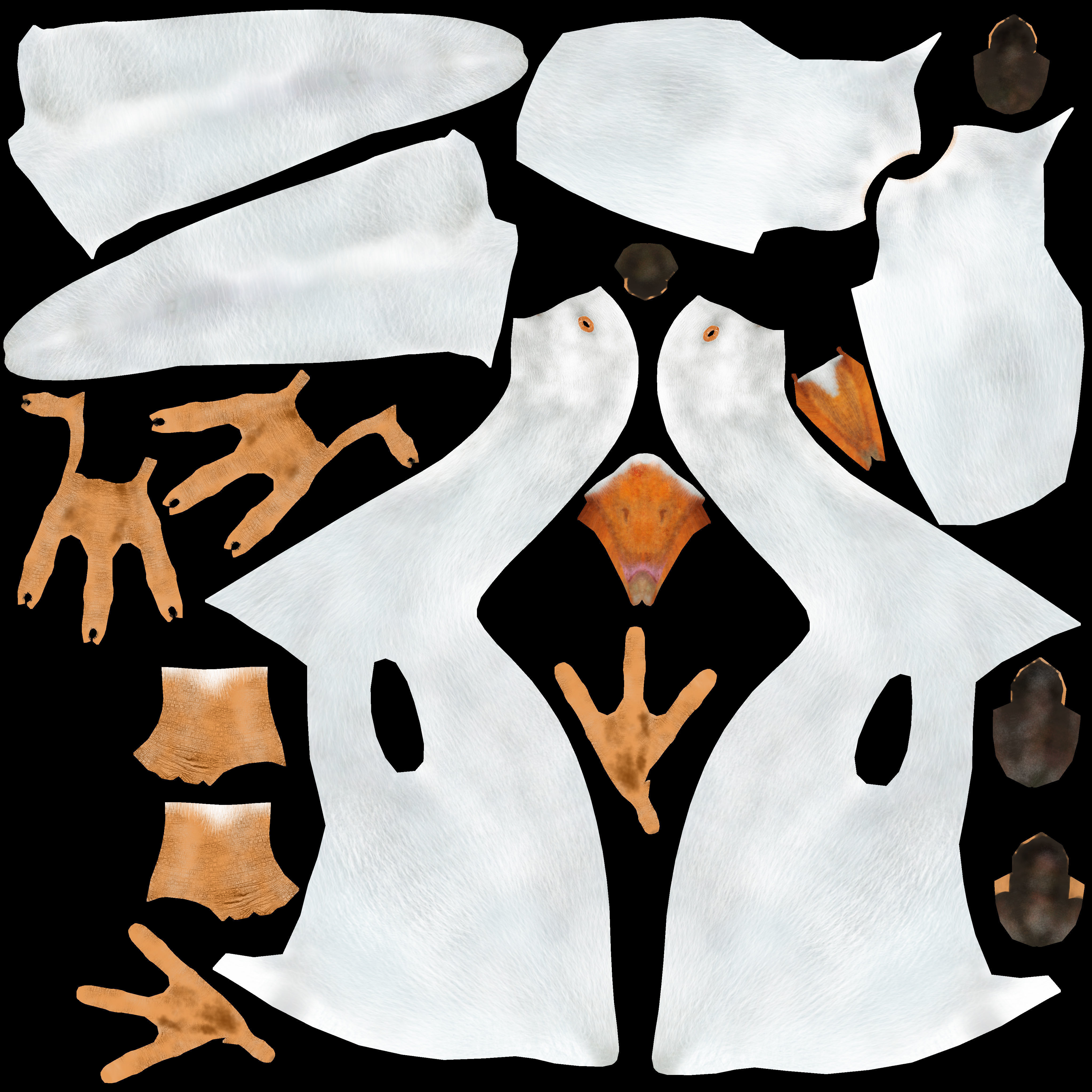 Modal Goose Low-poly 3D model_14