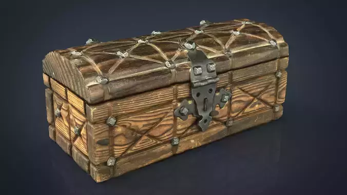 MEDIEVAL CHEST Low-poly 3D model