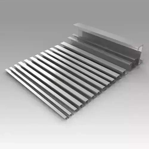 Metallic profile 3D model