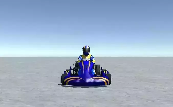 Low Poly Kart With Player 6 Low-poly 3D model
