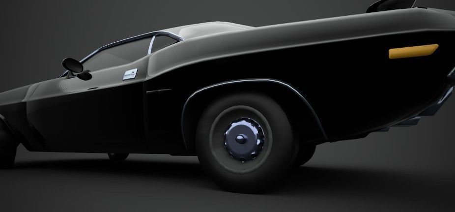 Dodge Challenger PBR Low-poly 3D model_7