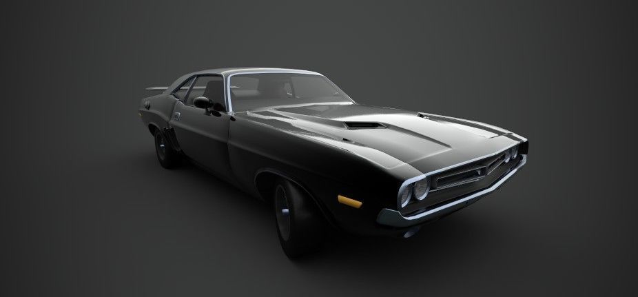 Dodge Challenger PBR Low-poly 3D model_1