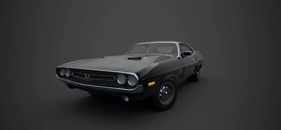Dodge Challenger PBR Low-poly 3D model_0