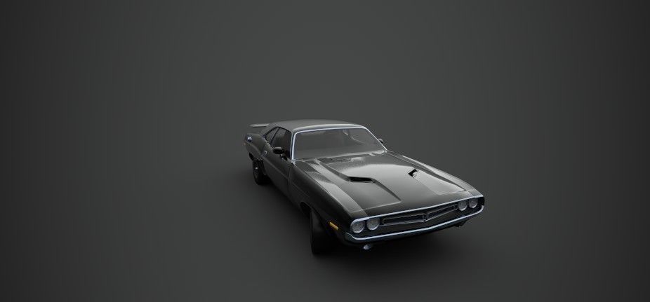 Dodge Challenger PBR Low-poly 3D model_9