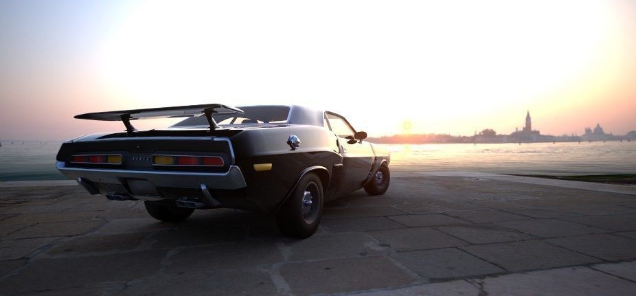 Dodge Challenger PBR Low-poly 3D model_13