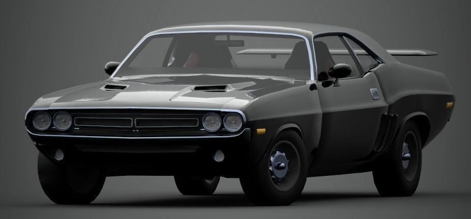 Dodge Challenger PBR Low-poly 3D model_10