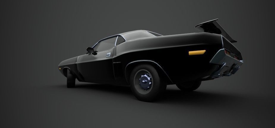 Dodge Challenger PBR Low-poly 3D model_3
