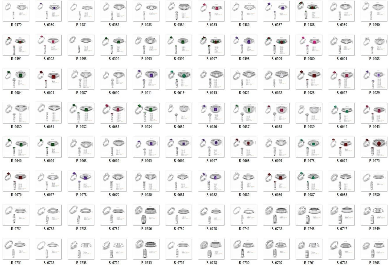 BULK-3DM-With Gems-RING 309 Files 3D print model_2