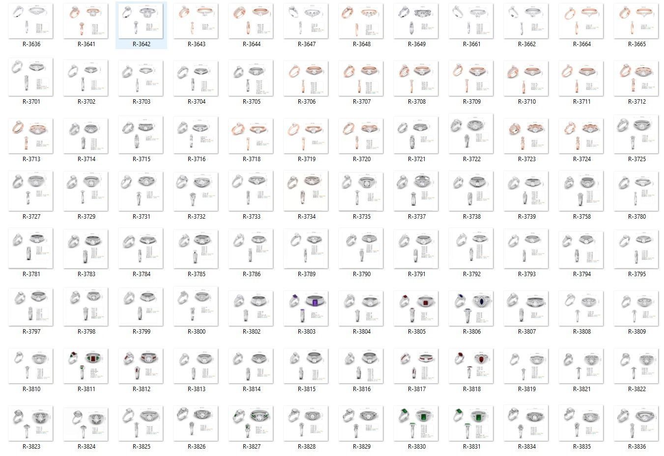 BULK-3DM-With Gems-RING 309 Files 3D print model_1