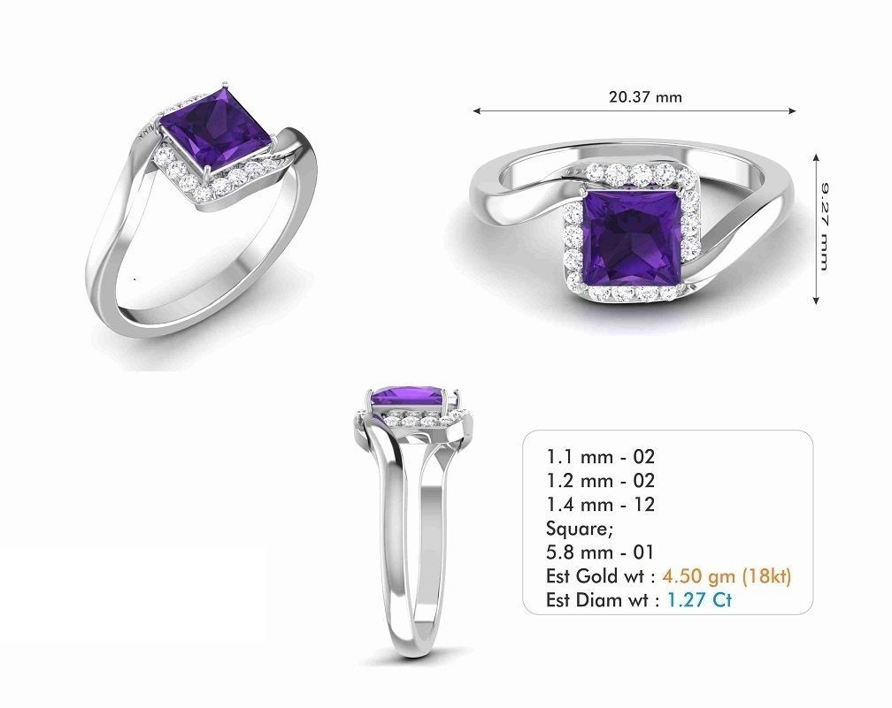 BULK-3DM-With Gems-RING 309 Files 3D print model_50