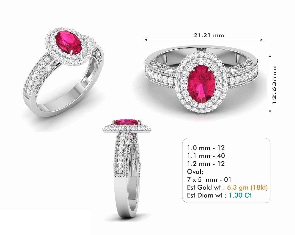 BULK-3DM-With Gems-RING 309 Files 3D print model_190