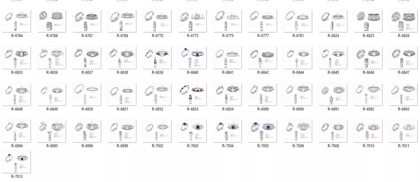 BULK-3DM-With Gems-RING 309 Files 3D print model_0