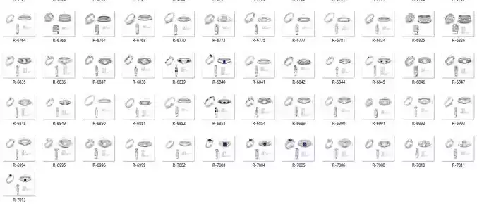 BULK-3DM-With Gems-RING 309 Files 3D print model