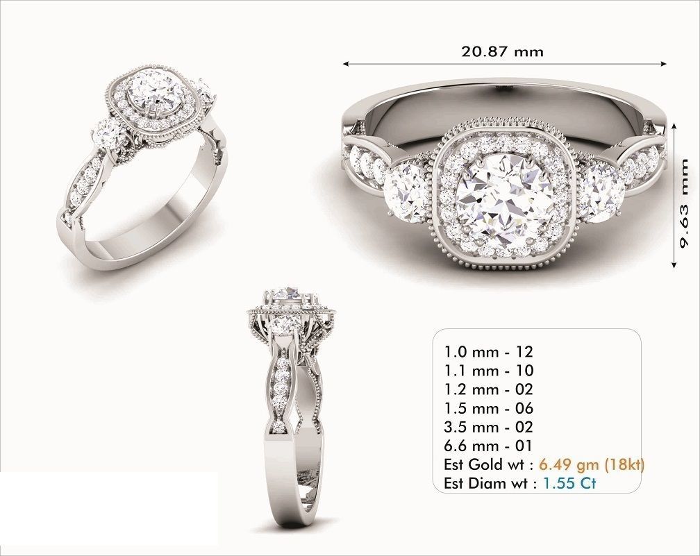 BULK-3DM-With Gems-RING 309 Files 3D print model_192