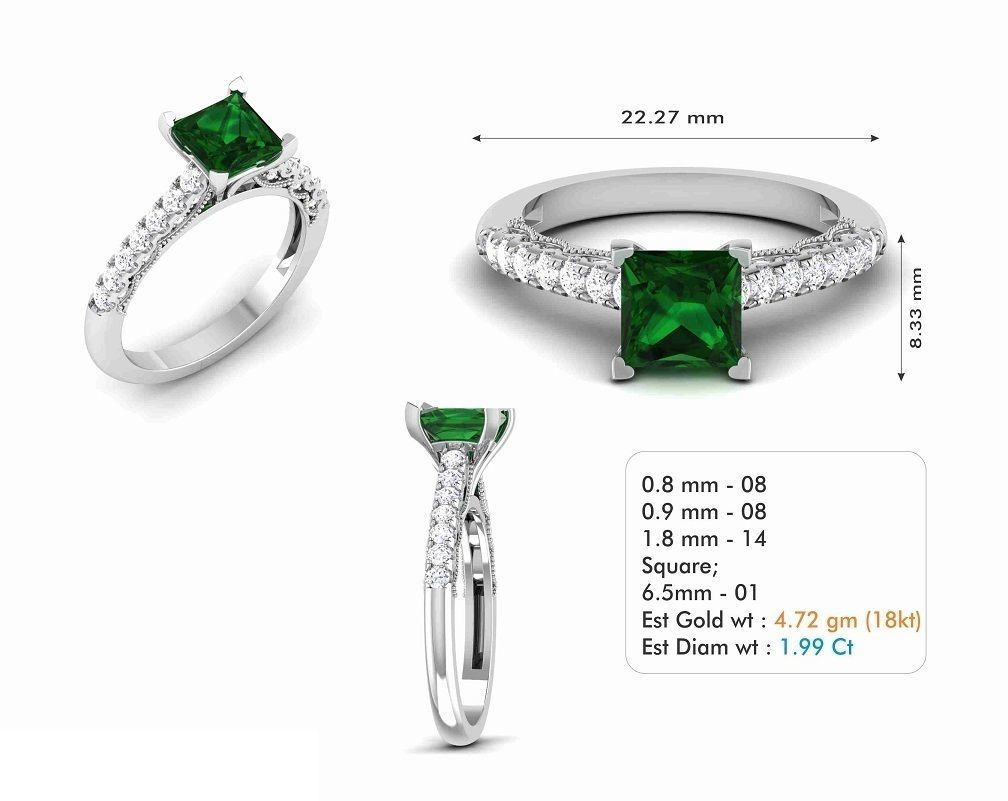 BULK-3DM-With Gems-RING 309 Files 3D print model_246