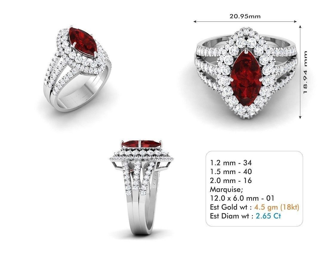 BULK-3DM-With Gems-RING 309 Files 3D print model_133