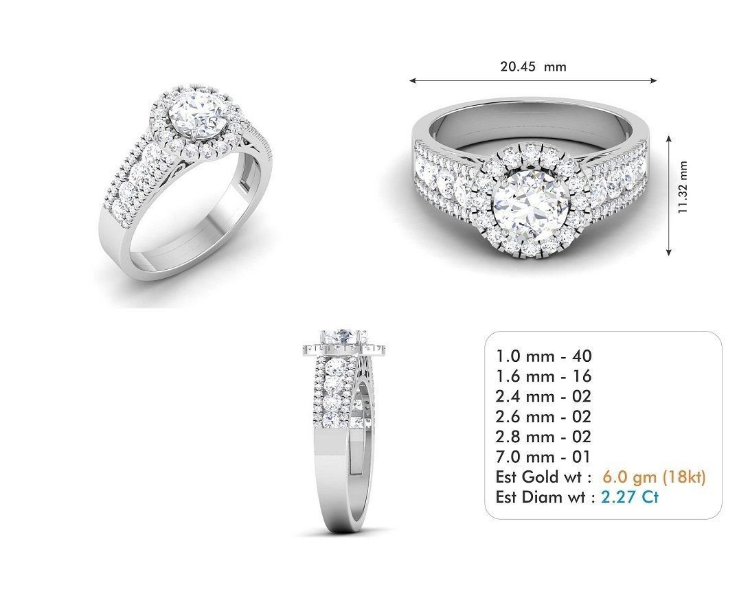 BULK-3DM-With Gems-RING 309 Files 3D print model_90