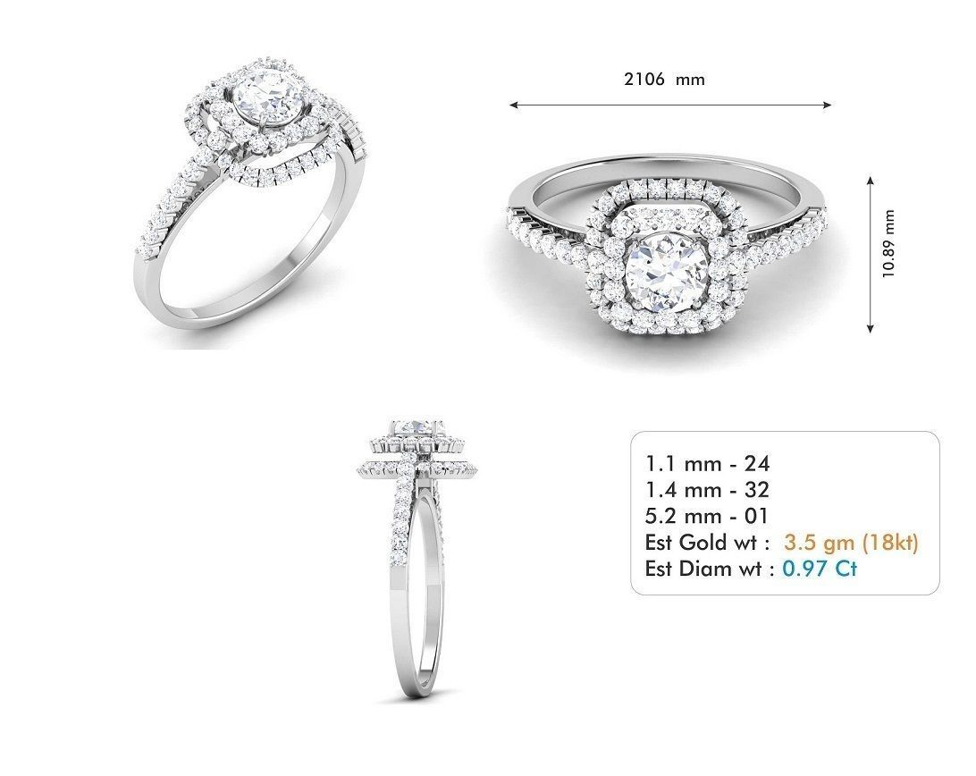 BULK-3DM-With Gems-RING 309 Files 3D print model_92