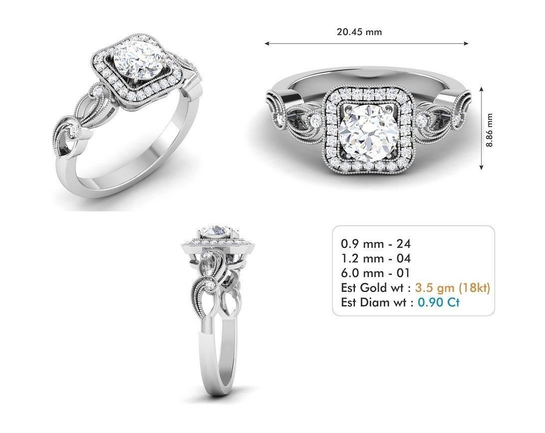 BULK-3DM-With Gems-RING 309 Files 3D print model_107